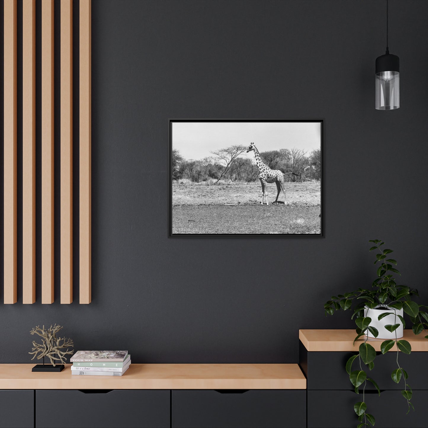 Girafe Waza Matte Canvas, Black Frame