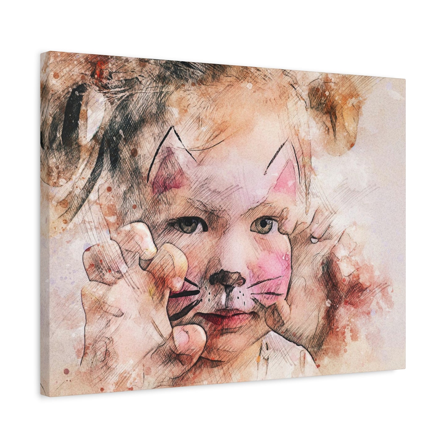 Baby Girl Cat Matte Canvas, Stretched, 1.25"