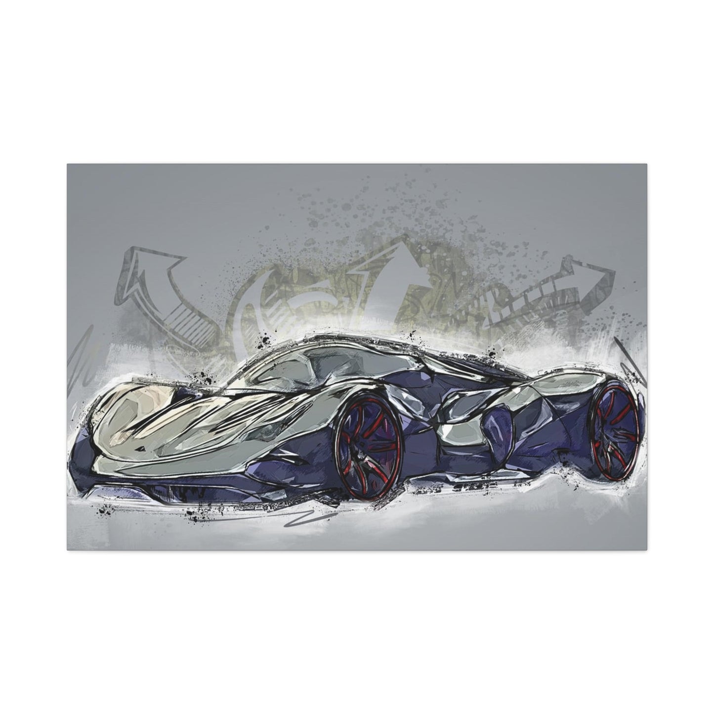 Car Matte Canvas, Stretched, 1.25"