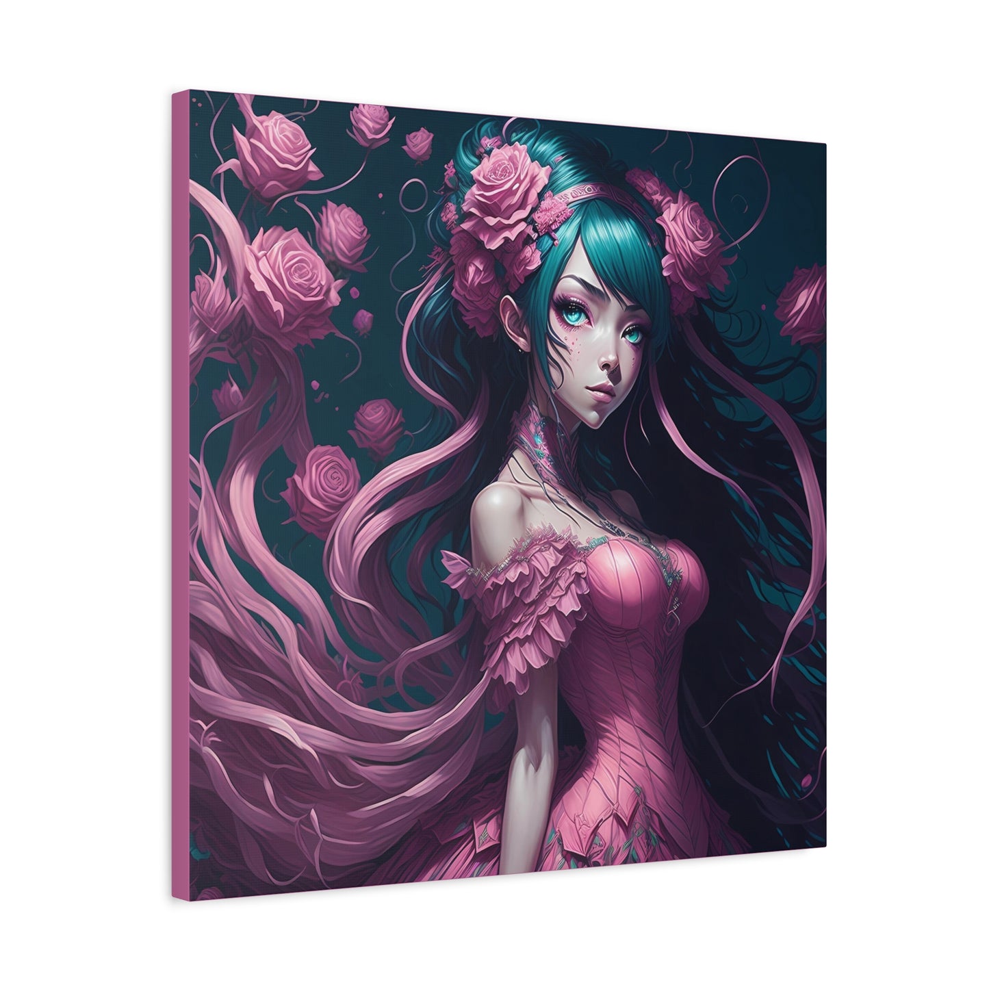 Lady Rose AI Gen Matte Canvas, Stretched, 1.25"