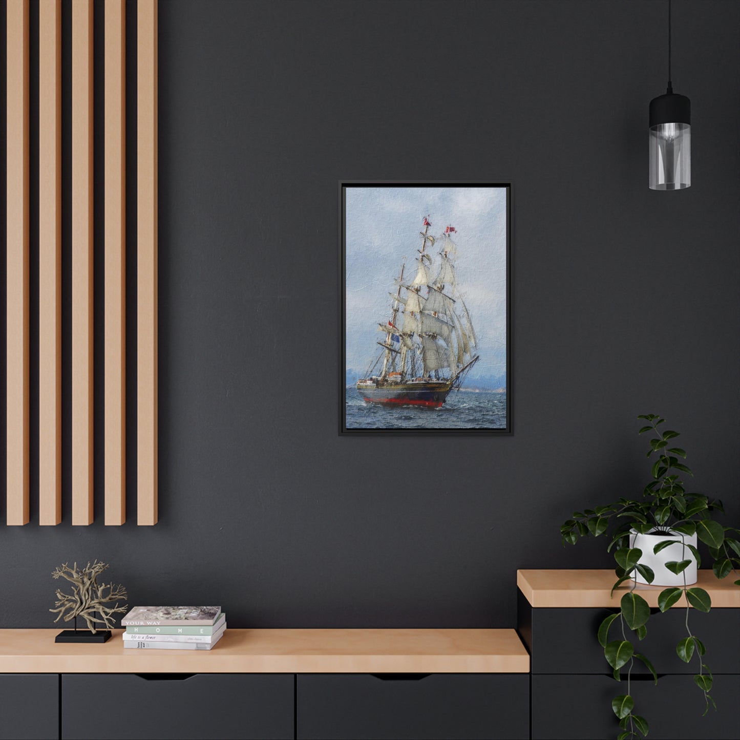 Clipper Matte Canvas, Black Frame