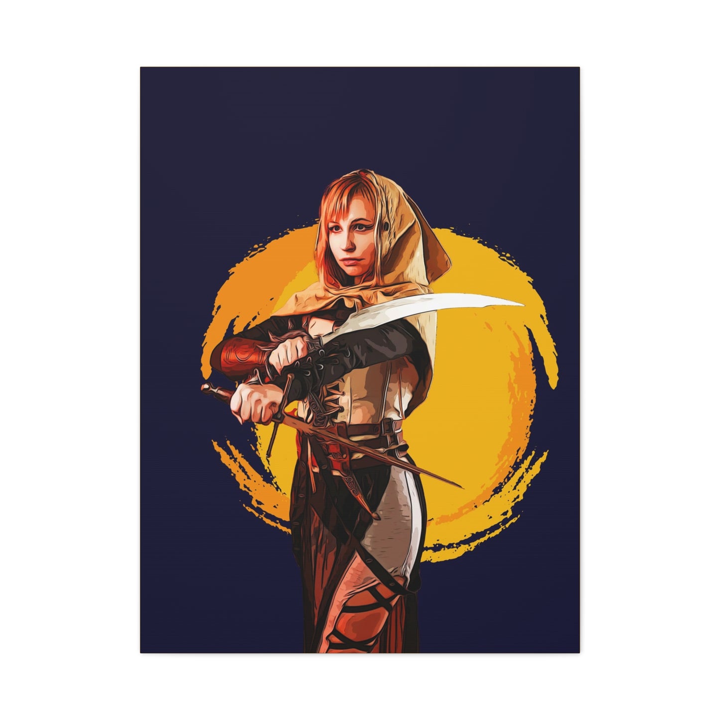 Cosplay Woman Warrior Matte Canvas, Stretched, 1.25"