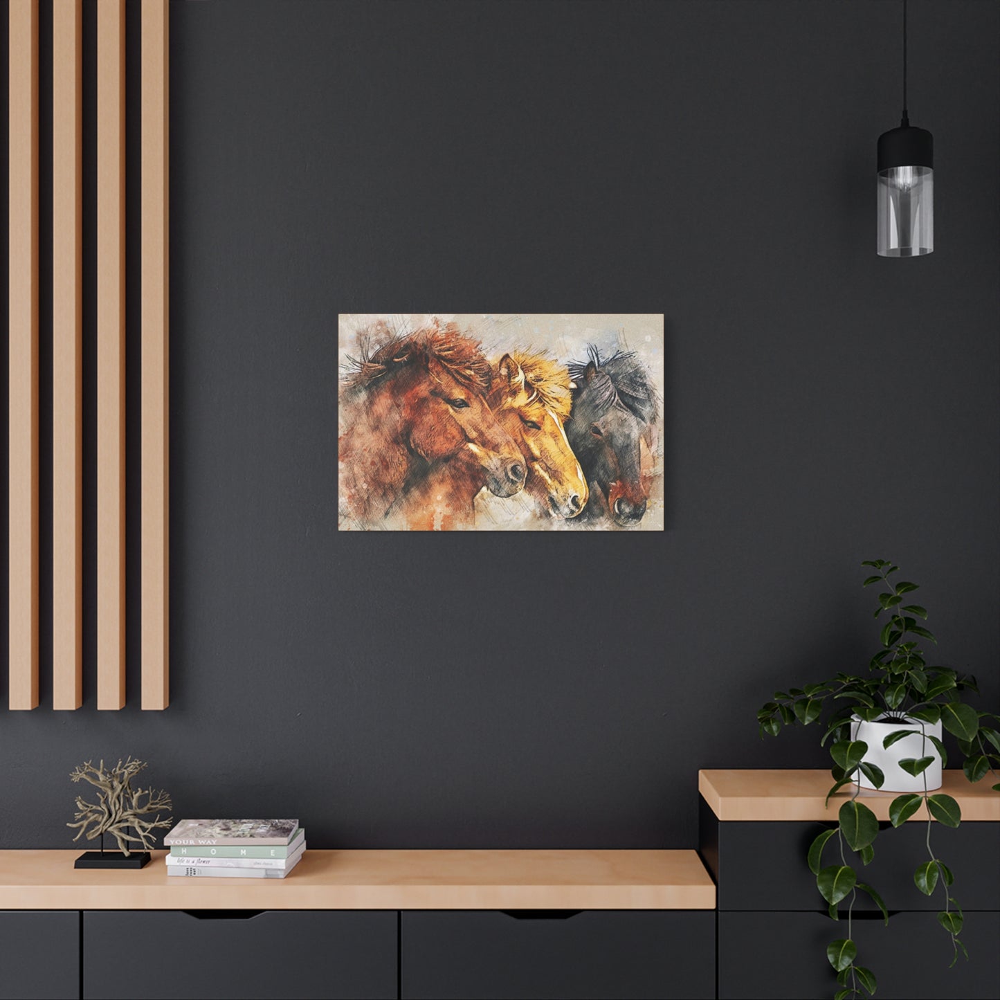 Horses Matte Canvas, Stretched, 1.25"