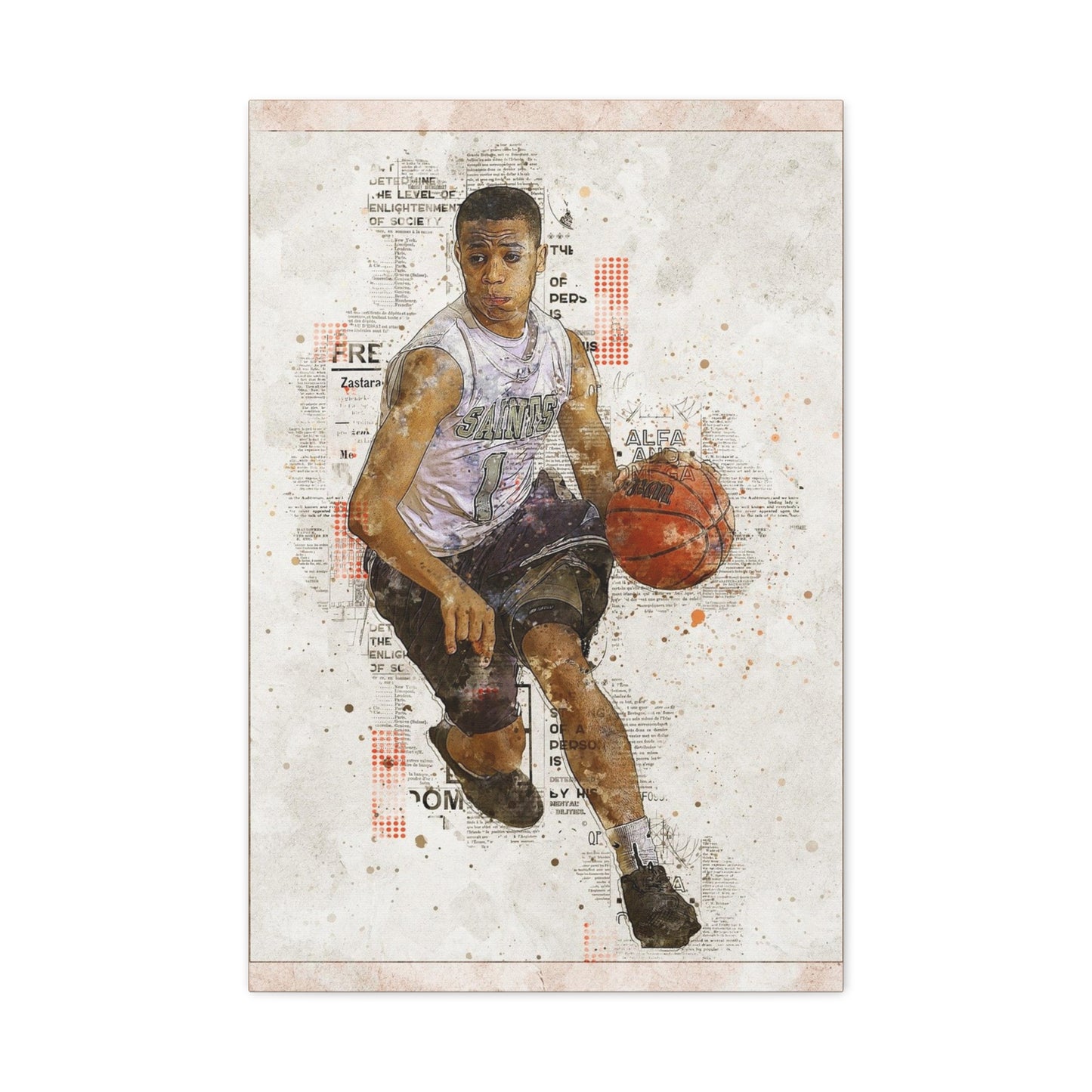 Basketball Matte Canvas, Stretched, 1.25"