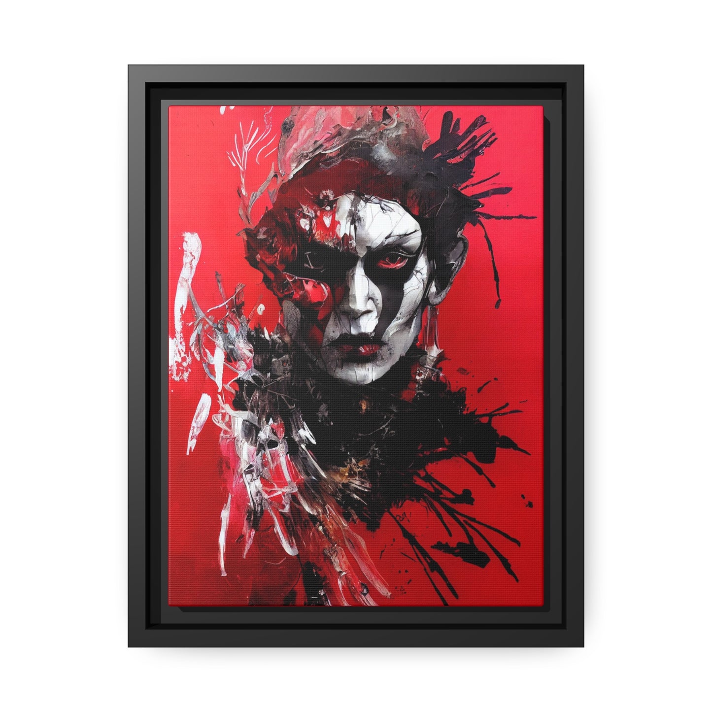Shaman Red Matte Canvas, Black Frame