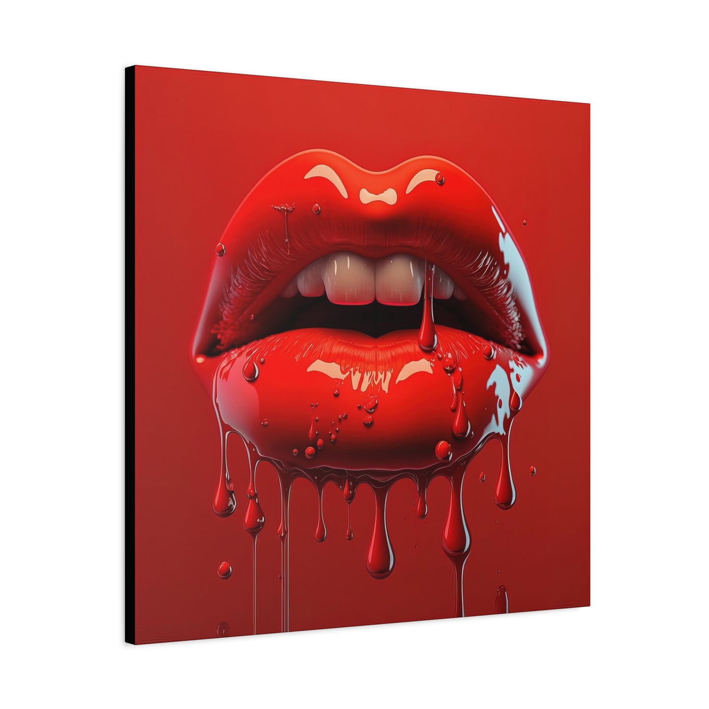 Bloody Lips Matte Canvas, Stretched, 1.25"