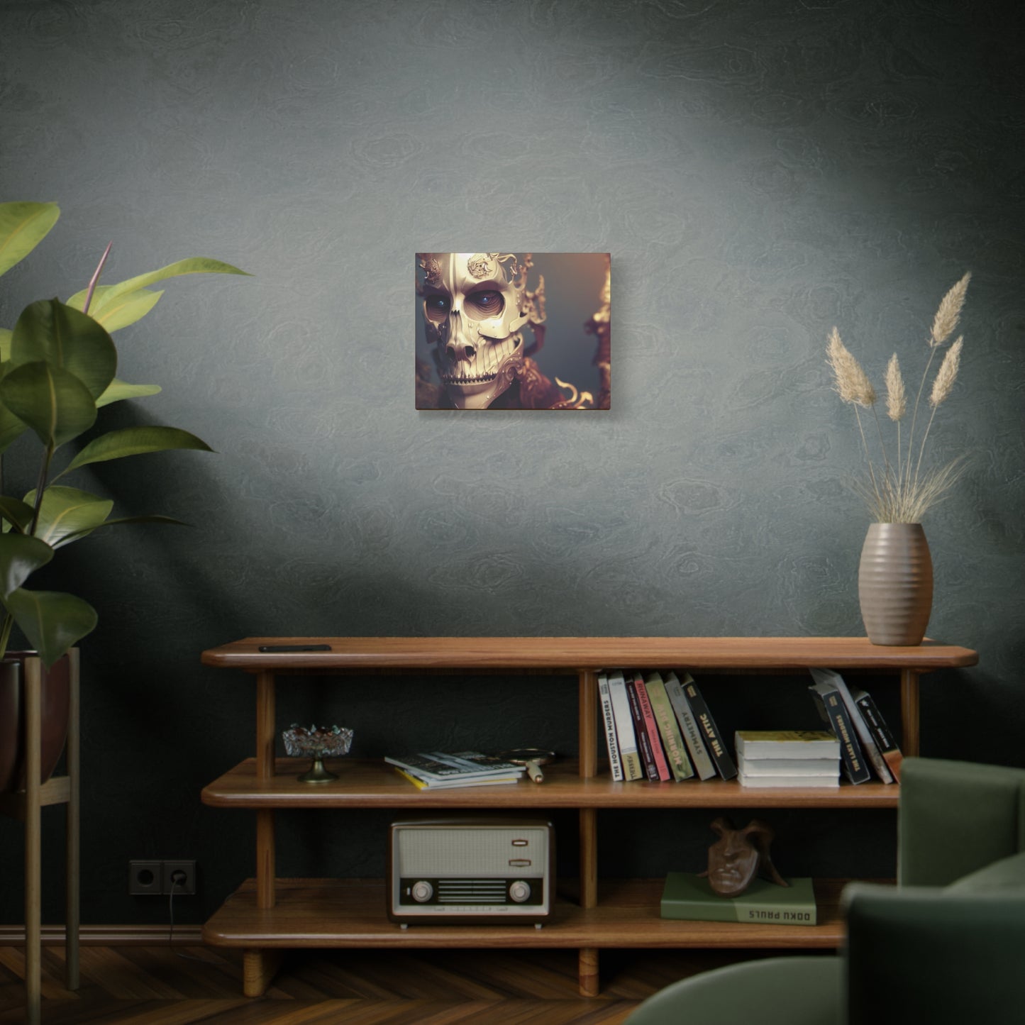 Skull AI Gen Matte Canvas, Stretched, 1.25"