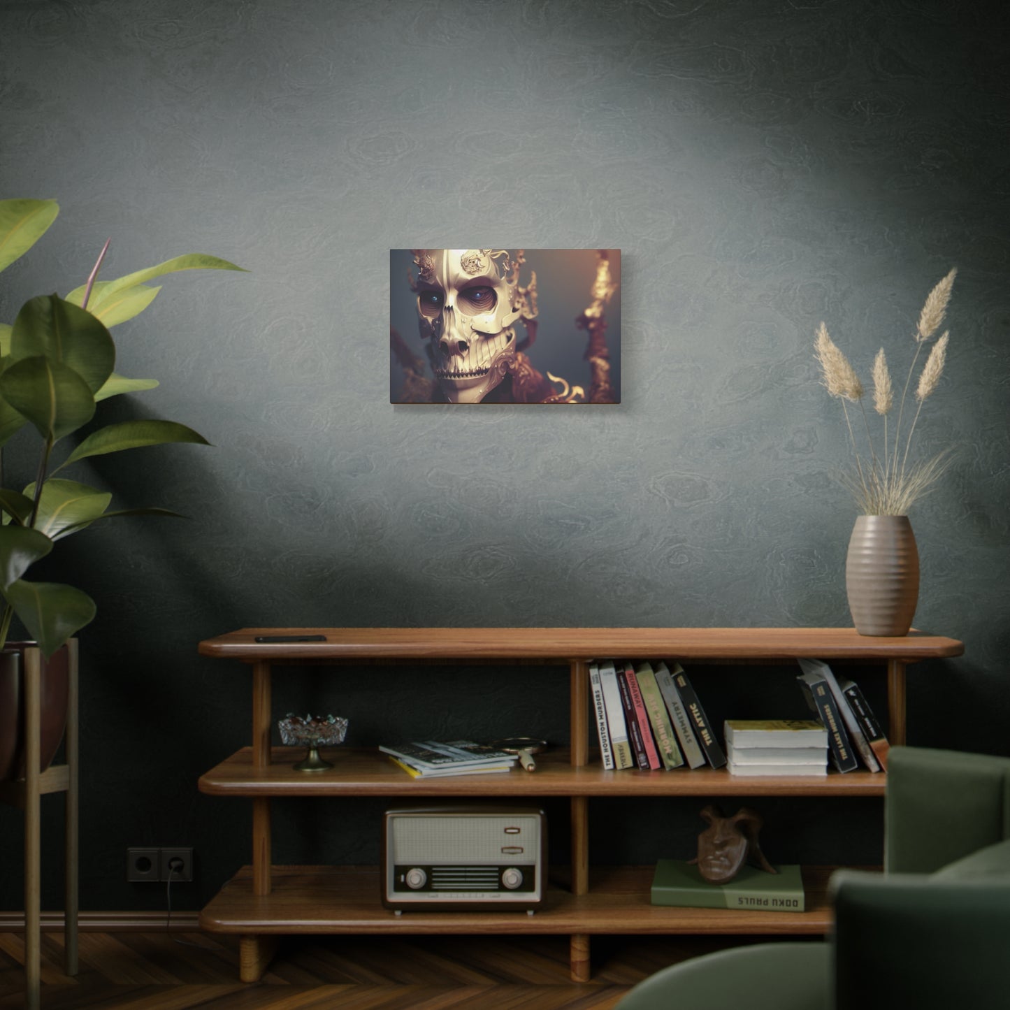 Skull AI Gen Matte Canvas, Stretched, 1.25"