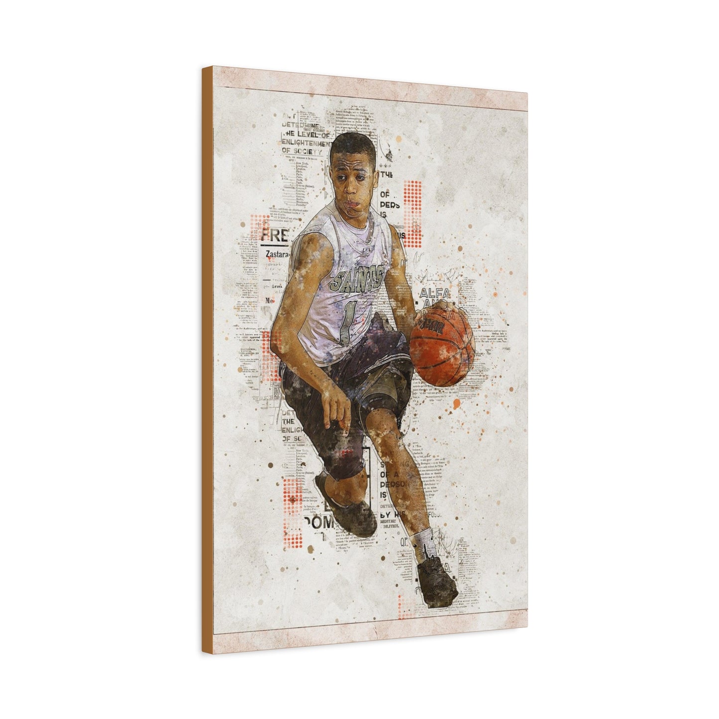 Basketball Matte Canvas, Stretched, 1.25"