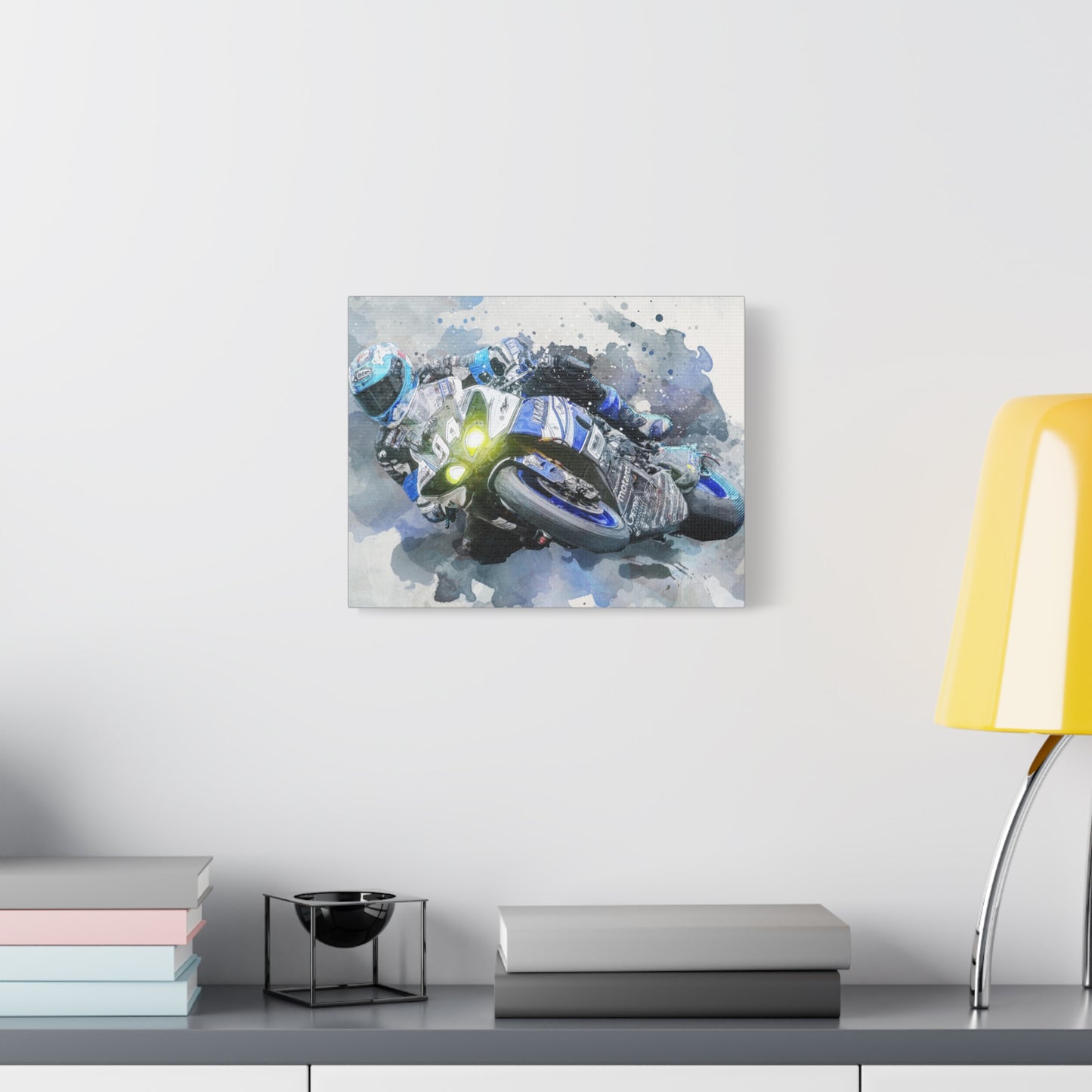 Motorcycle Race Matte Canvas, Stretched, 1.25"