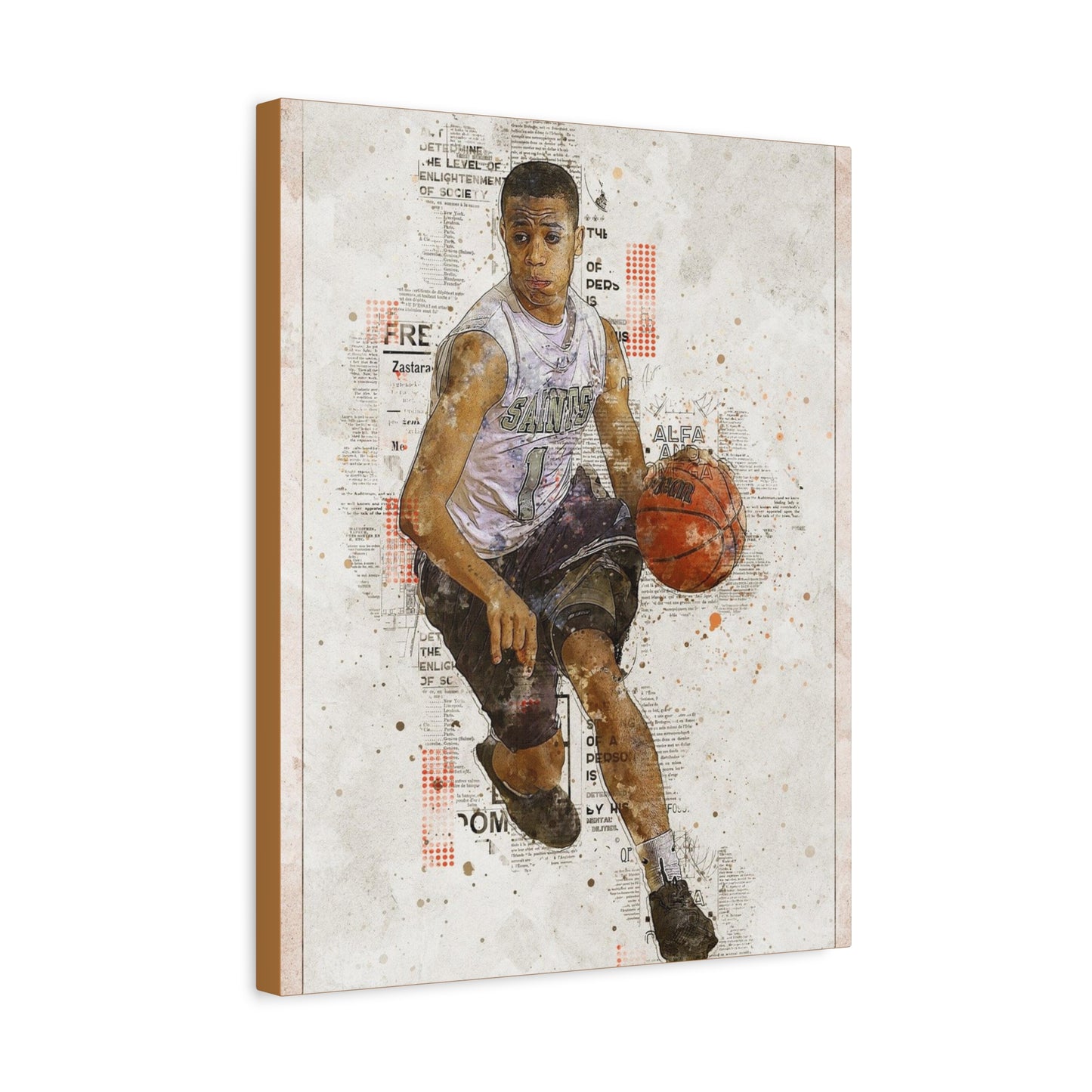 Basketball Matte Canvas, Stretched, 1.25"