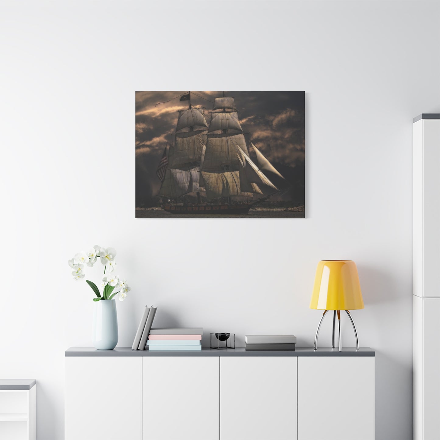 Sailing Ship Matte Canvas, Stretched, 1.25"
