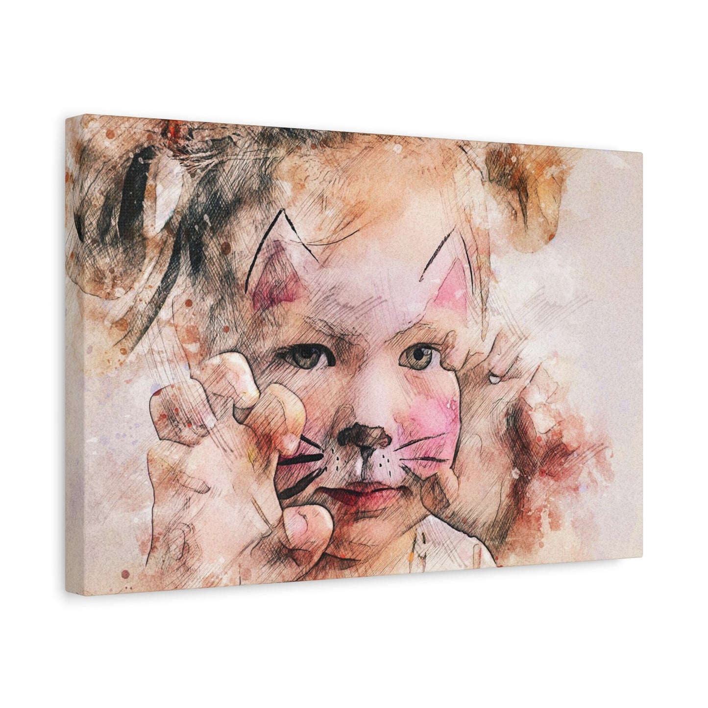 Baby Girl Cat Matte Canvas, Stretched, 1.25"