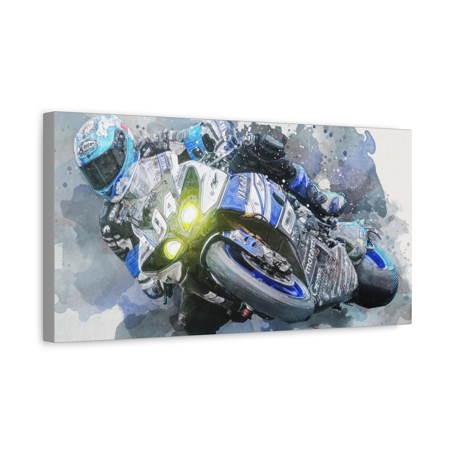 Motorcycle Race Matte Canvas, Stretched, 1.25"