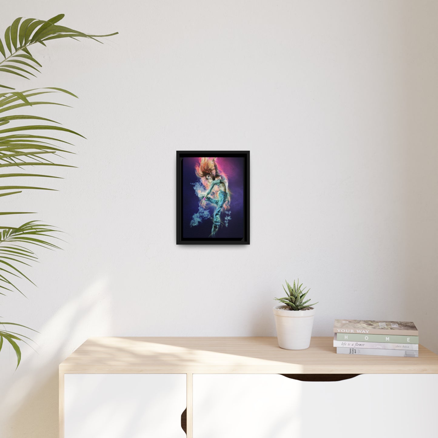Dancing Woman Matte Canvas, Black Frame