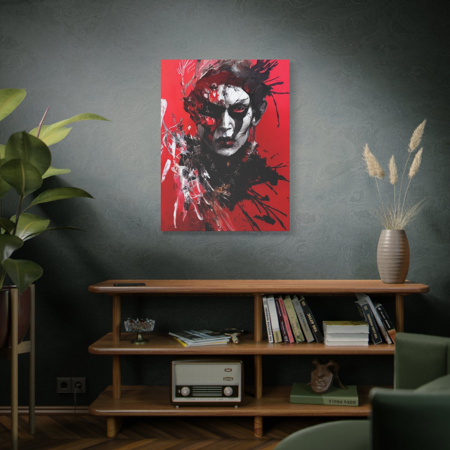 Shaman Red AI Gen Matte Canvas, Stretched, 1.25"