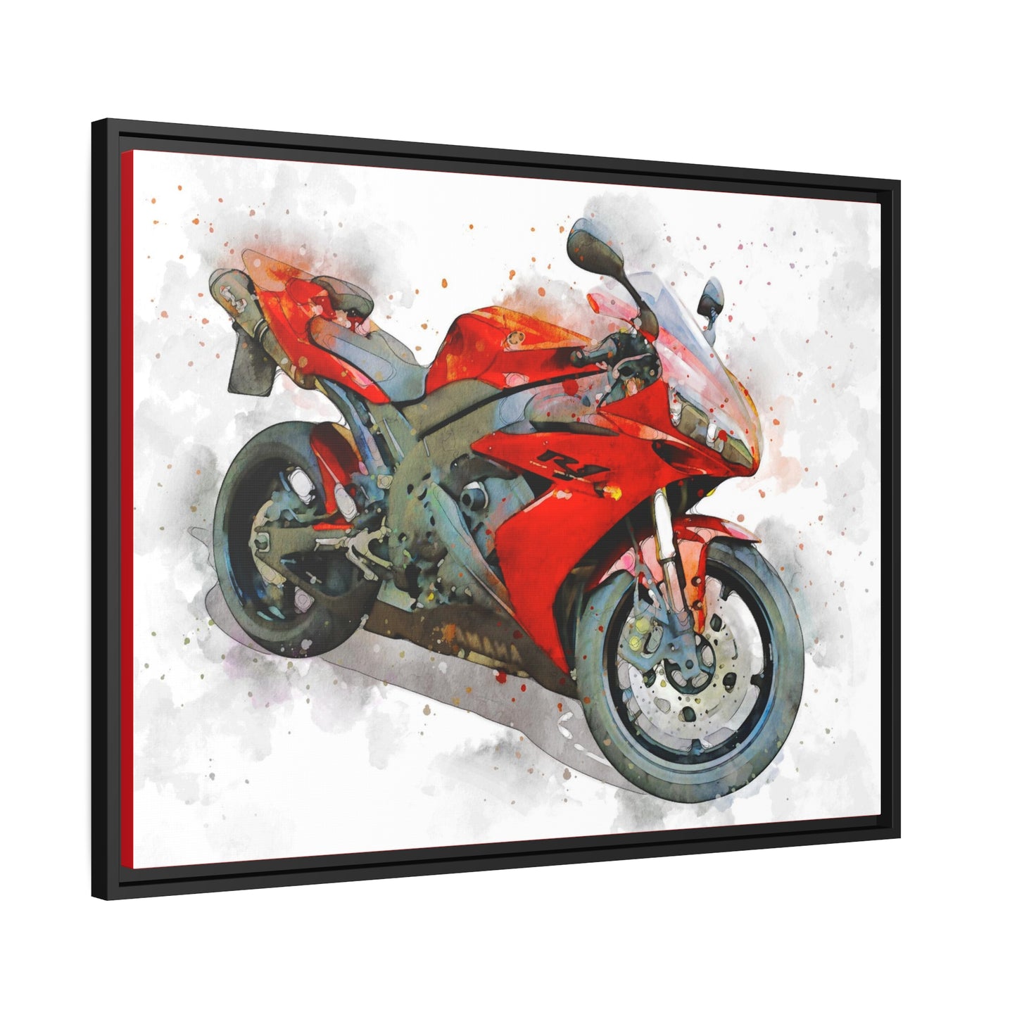 Yamaha R1 Matte Canvas, Black Frame