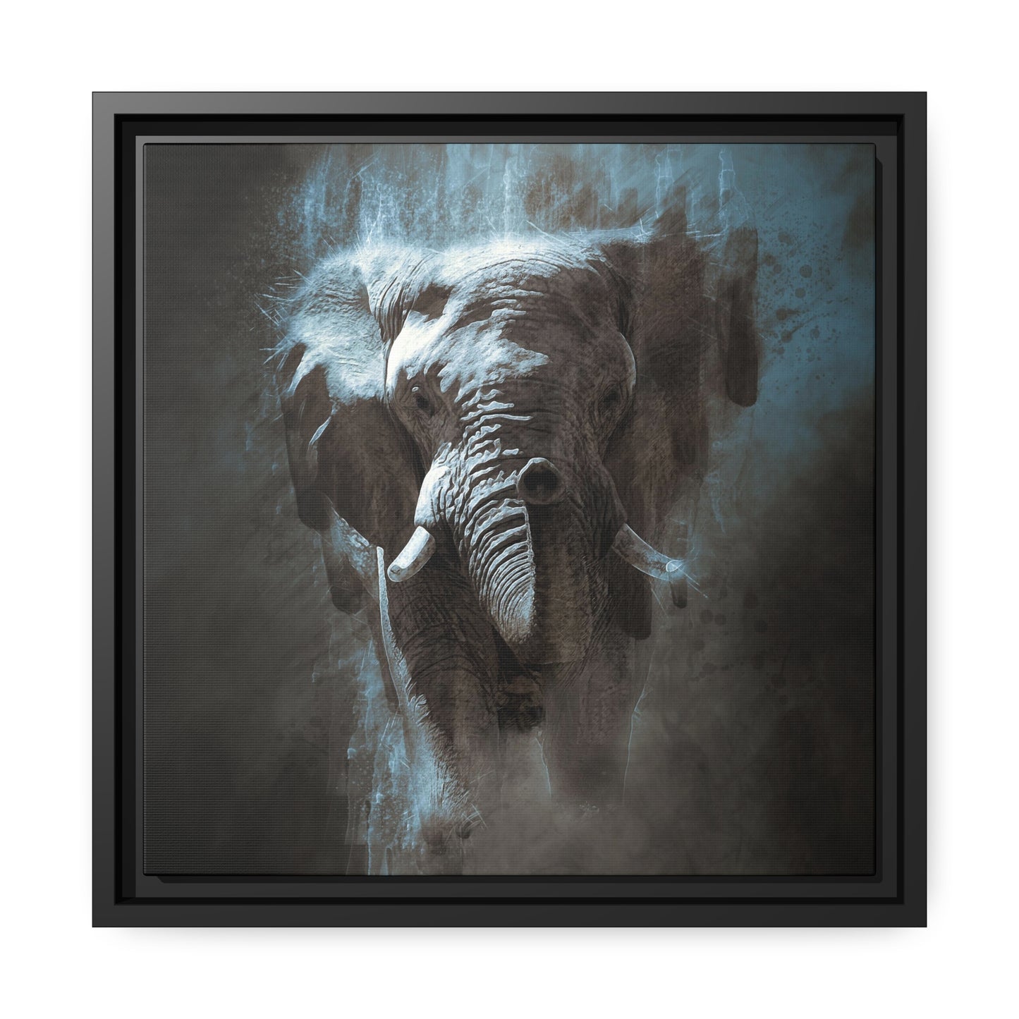 Elephant AI Gen Matte Canvas, Black Frame