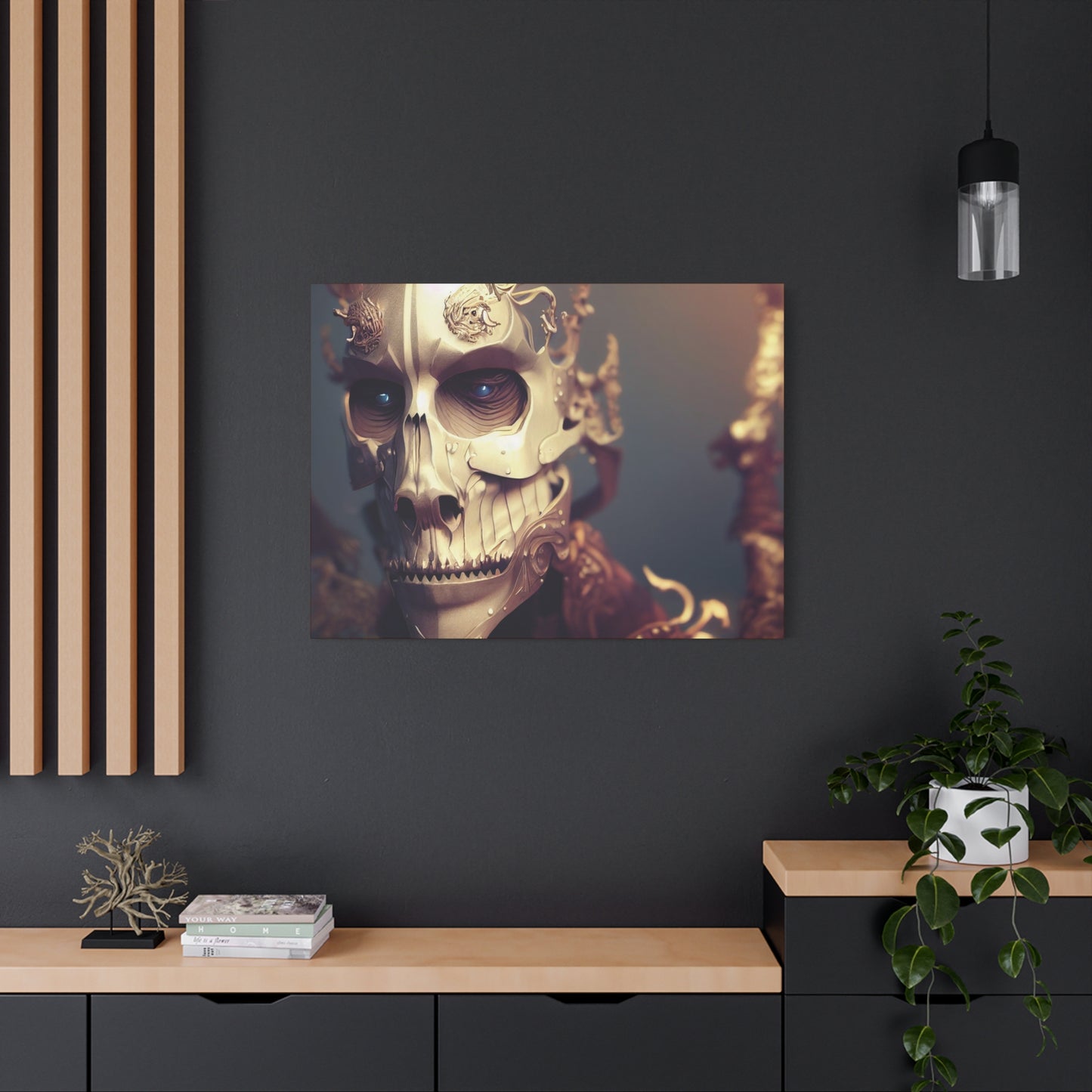 Skull AI Gen Matte Canvas, Stretched, 1.25"