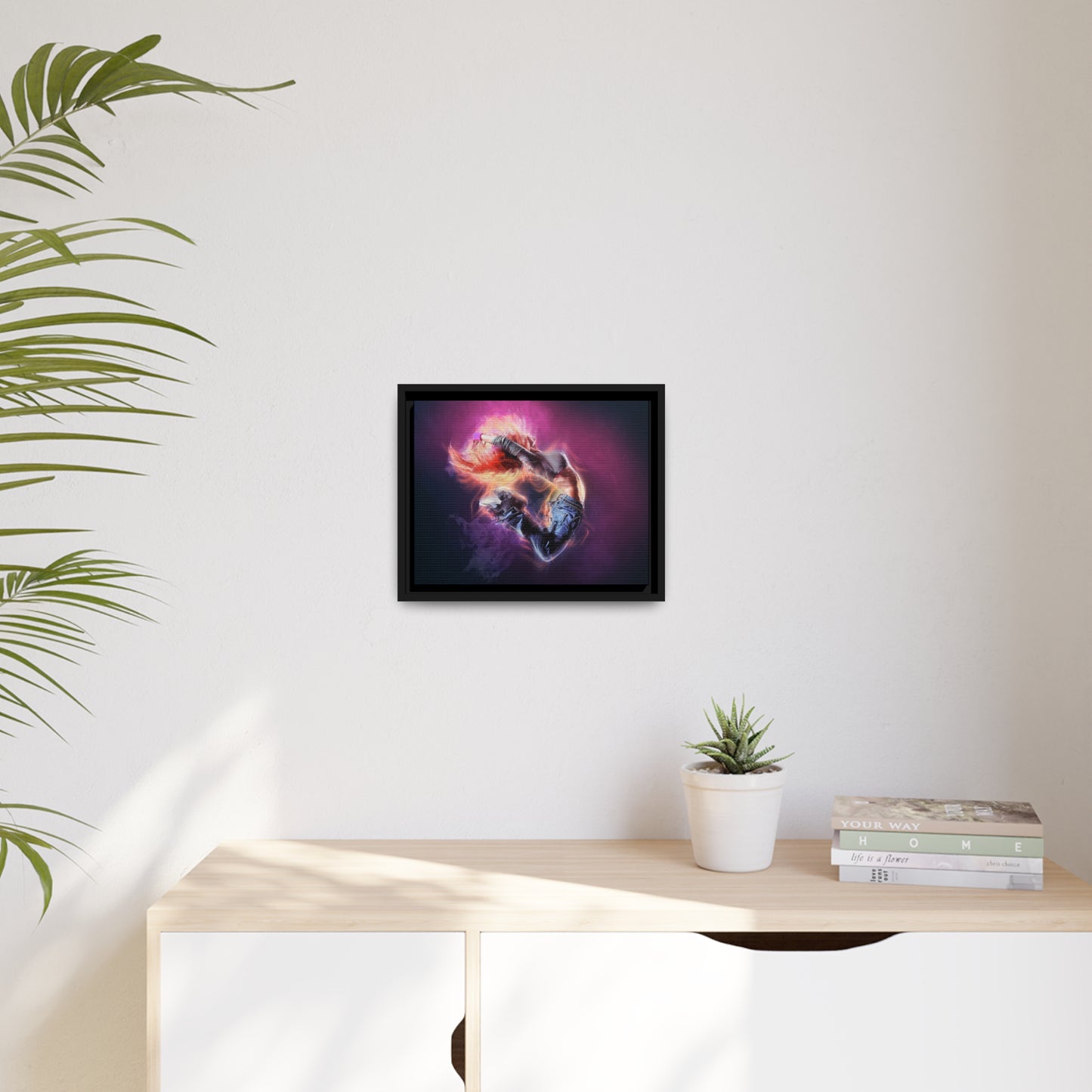 Dancing Woman Matte Canvas, Black Frame