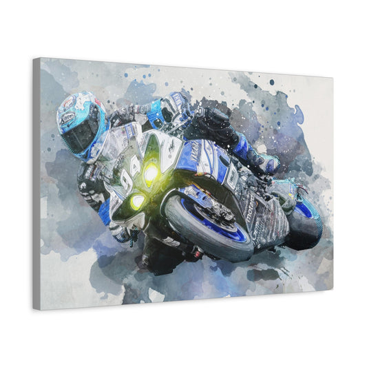 Motorcycle Race Matte Canvas, Stretched, 1.25"