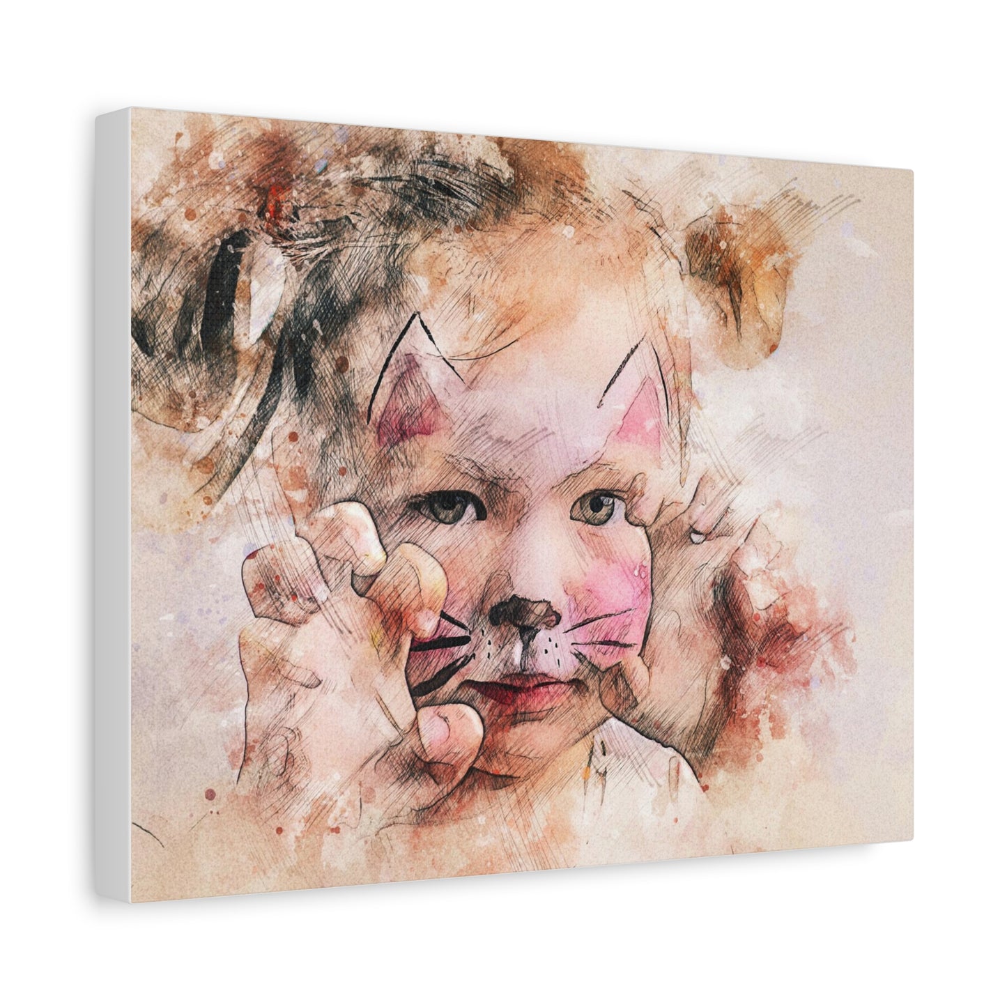 Baby Girl Cat Matte Canvas, Stretched, 1.25"